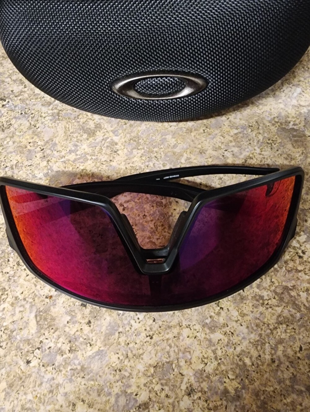 Oakley Sutro Prizm Road Matte Black Mirrored Shield Sunglasses - NEW